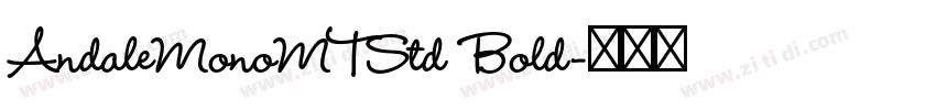 AndaleMonoMTStd Bold字体转换